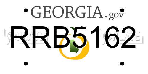 RRB5162 Georgia License Plate