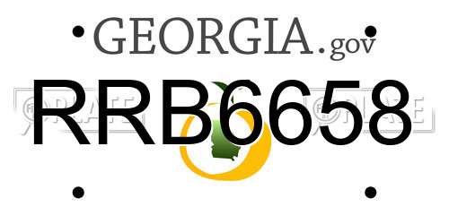 RRB6658 Georgia License Plate