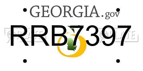 RRB7397 Georgia License Plate
