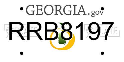 RRB8197 Georgia License Plate