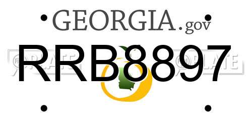 RRB8897 Georgia License Plate