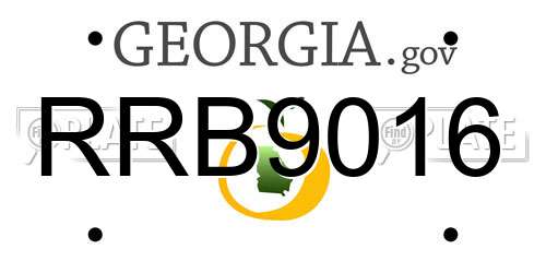 RRB9016 Georgia License Plate