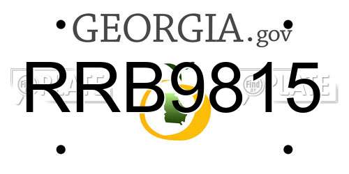 RRB9815 Georgia License Plate