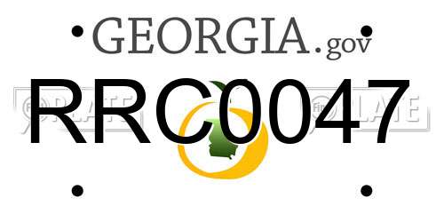 RRC0047 Georgia License Plate