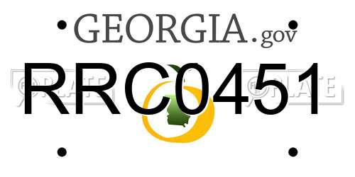 RRC0451 Georgia License Plate