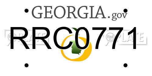 RRC0771 Georgia License Plate