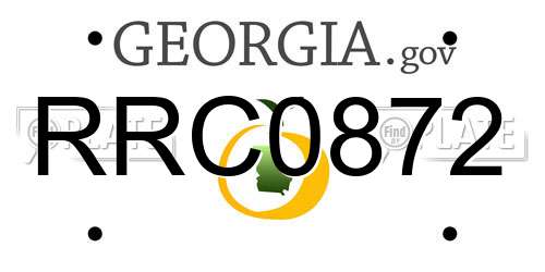 RRC0872 Georgia License Plate