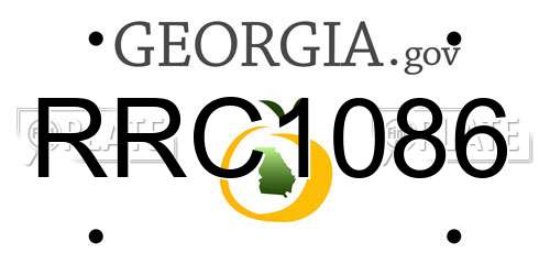 RRC1086 Georgia License Plate