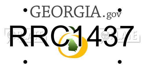 RRC1437 Georgia License Plate