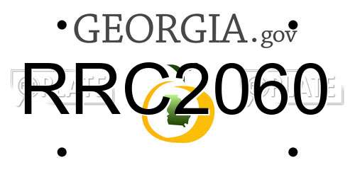 RRC2060 Georgia License Plate