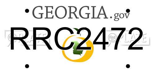 RRC2472 Georgia License Plate