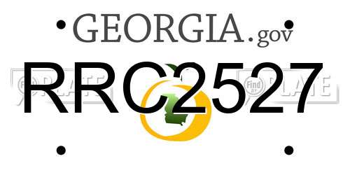 RRC2527 Georgia License Plate