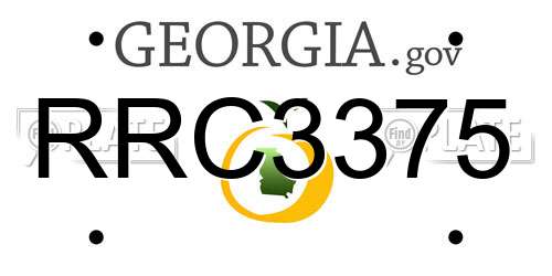 RRC3375 Georgia License Plate