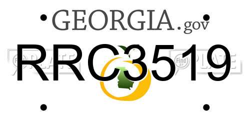 RRC3519 Georgia License Plate