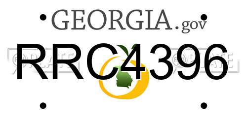 RRC4396 Georgia License Plate