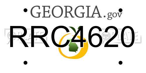RRC4620 Georgia License Plate