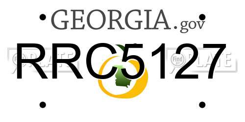 RRC5127 Georgia License Plate