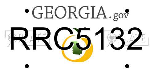 RRC5132 Georgia License Plate