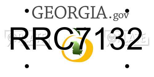 RRC7132 Georgia License Plate