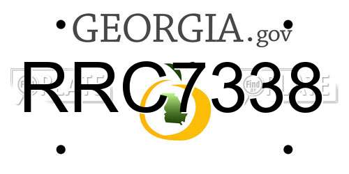 RRC7338 Georgia License Plate