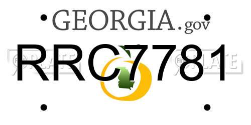 RRC7781 Georgia License Plate