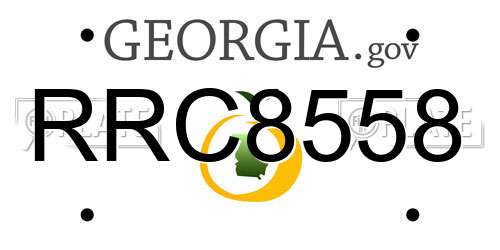 RRC8558 Georgia License Plate