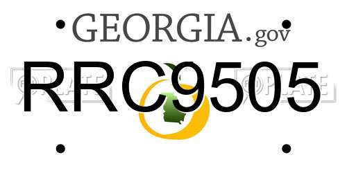 RRC9505 Georgia License Plate