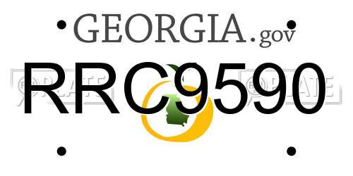 RRC9590 Georgia License Plate