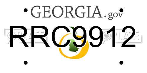 RRC9912 Georgia License Plate