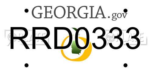 RRD0333 Georgia License Plate