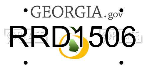 RRD1506 Georgia License Plate