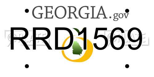 RRD1569 Georgia License Plate