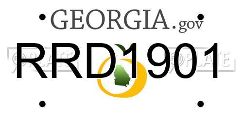 RRD1901 Georgia License Plate