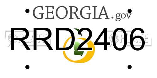 RRD2406 Georgia License Plate