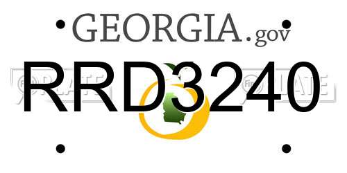 RRD3240 Georgia License Plate