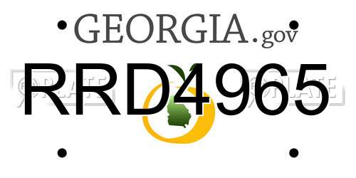 RRD4965 Georgia License Plate
