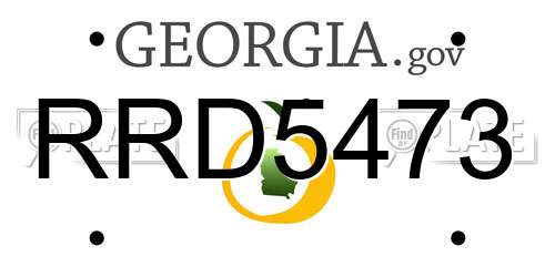 RRD5473 Georgia License Plate