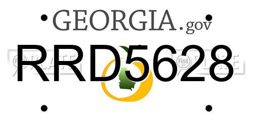 RRD5628 Georgia License Plate