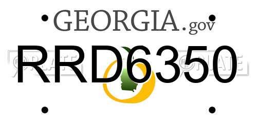 RRD6350 Georgia License Plate