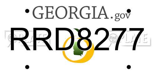 RRD8277 Georgia License Plate