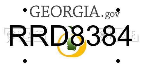 RRD8384 Georgia License Plate