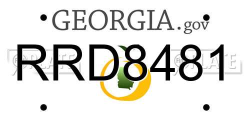 RRD8481 Georgia License Plate
