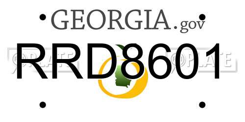 RRD8601 Georgia License Plate