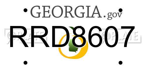 RRD8607 Georgia License Plate