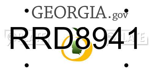 RRD8941 Georgia License Plate