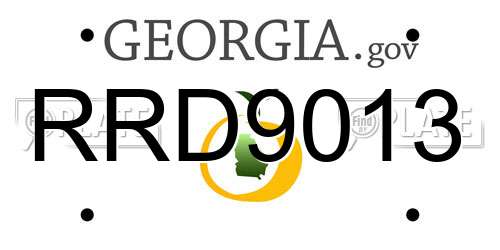 RRD9013 Georgia License Plate