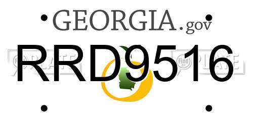 RRD9516 Georgia License Plate