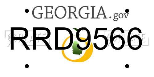 RRD9566 Georgia License Plate