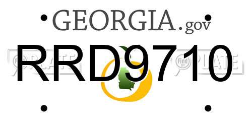RRD9710 Georgia License Plate