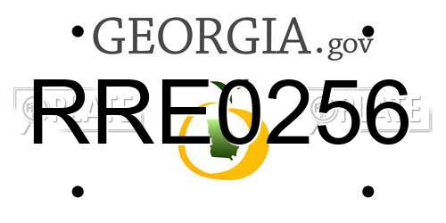RRE0256 Georgia License Plate